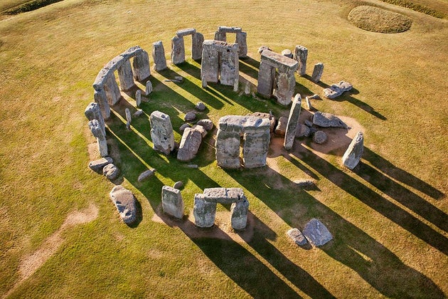 Aerial view of historic landscape Stone Henge