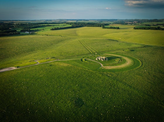 Aerial view of Stone Henge